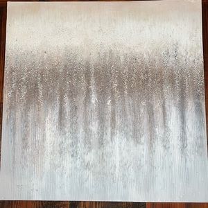 Kirklands 3D art work in sliver/champagne colors.